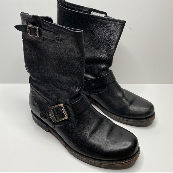 Frye Veronica Slouch Boot in Black - Picture 5 of 10